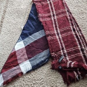 Red and Blue Plaid Scarf